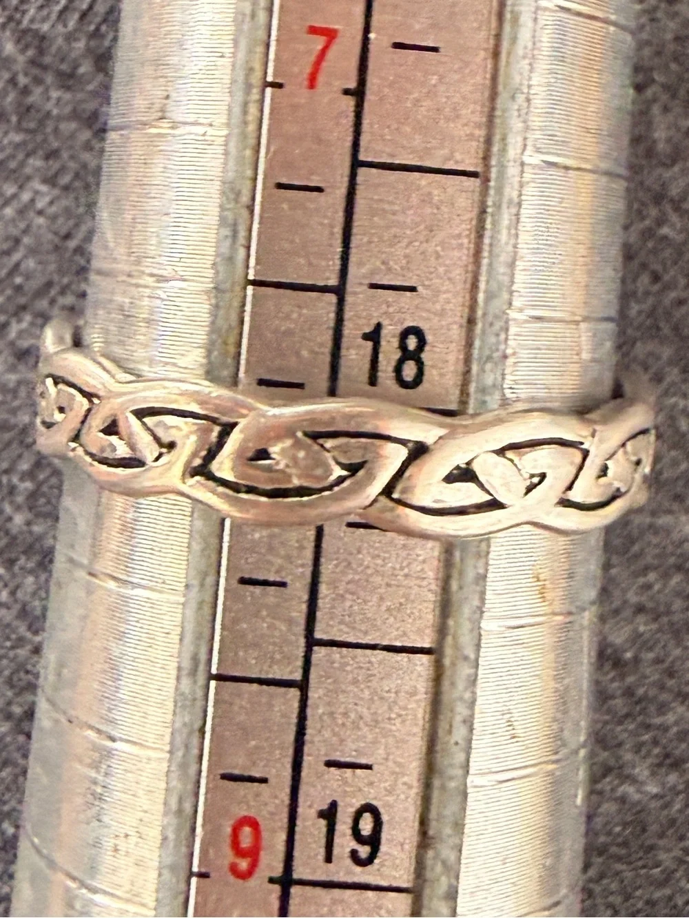 VTG Sterling Silver Celtic Knot Band Ring Sz8